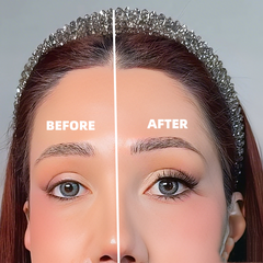 Before and after with LashNova GlitzBabe party-ready glam magnetic lashes