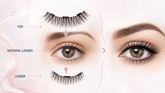Meylora magnetic lashes two-piece above and below lash mechanism explained