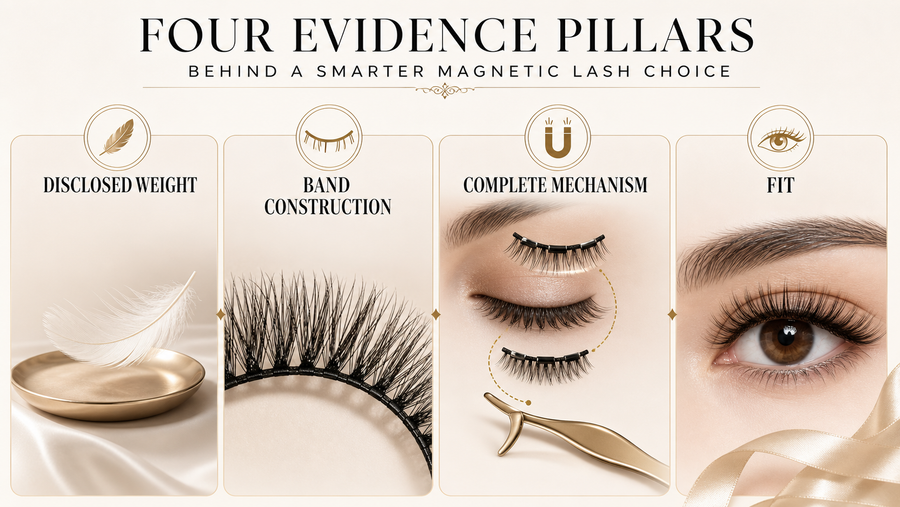 Lightweight magnetic lash evaluation using weight, band, mechanism and fit criteria