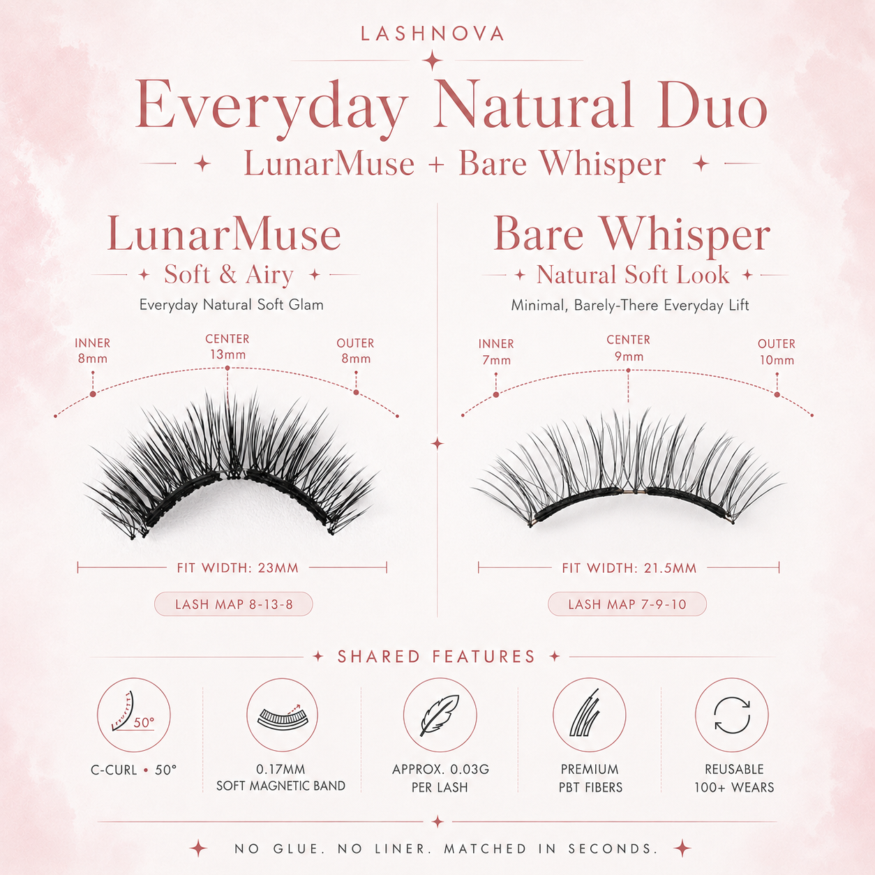 Natural Duo Magnetic Lash Set