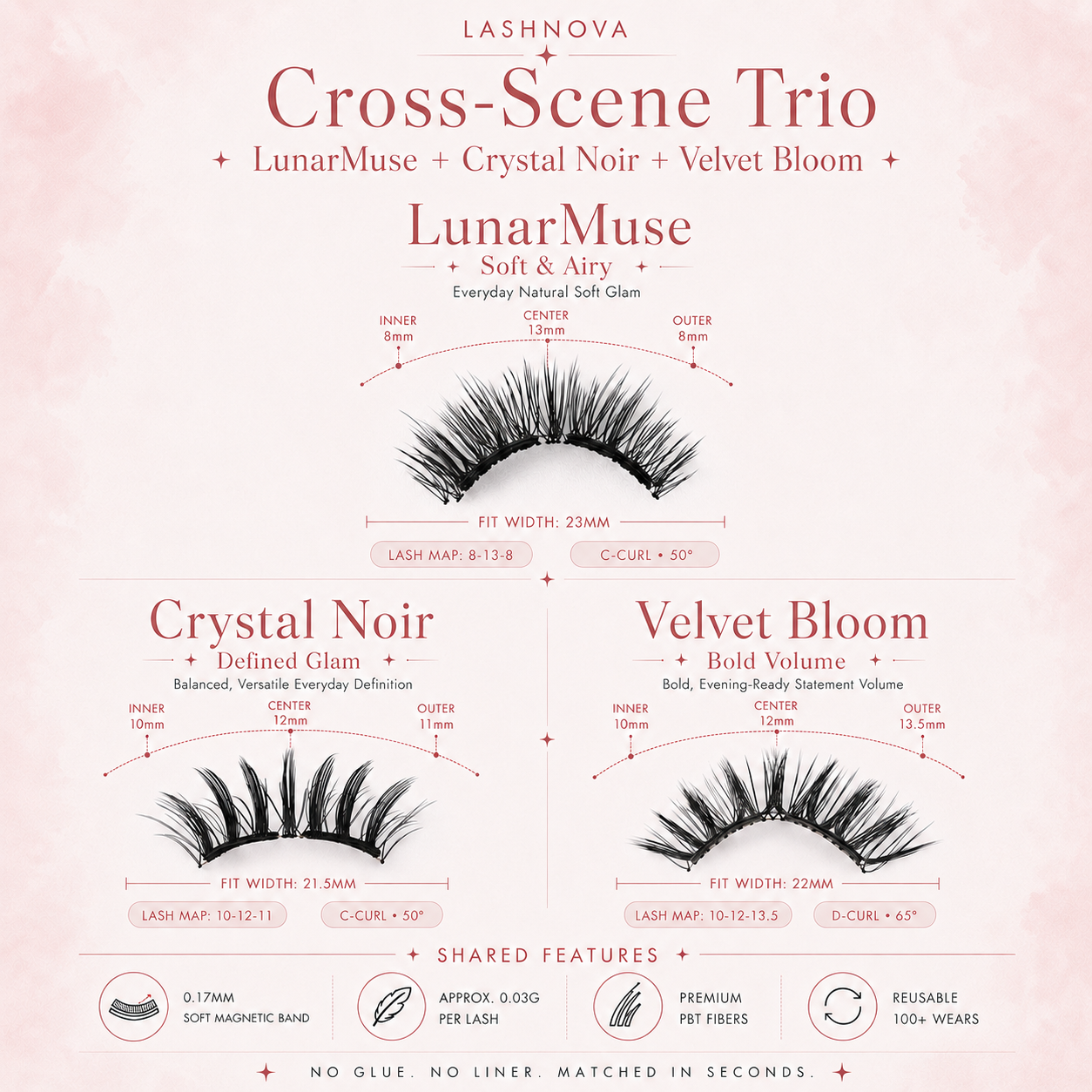 Cross-Scene Trio Magnetic Lash Set